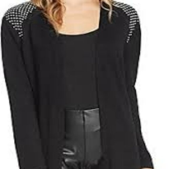Studded Shoulder Open Front Cardigan - NWT - Picture 2 of 16